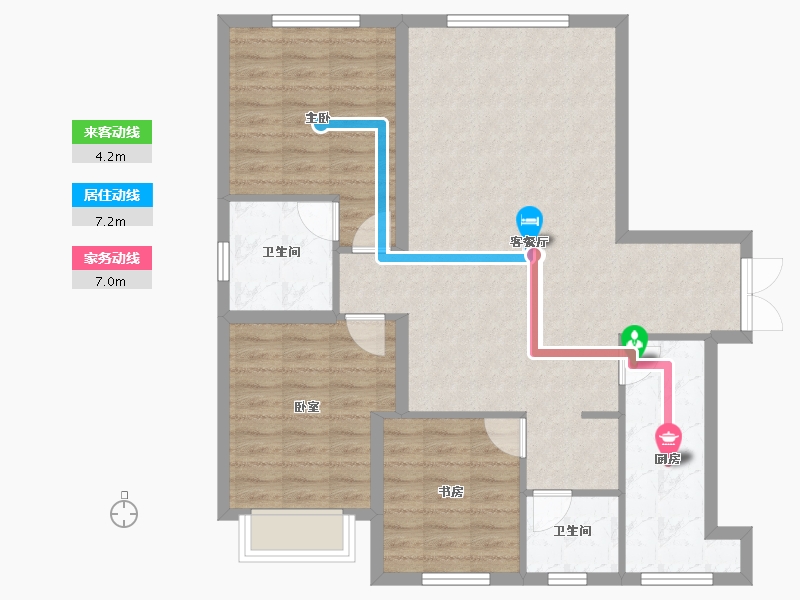 新疆维吾尔自治区-乌鲁木齐市-中建·玖悦-93.94-户型库-动静线