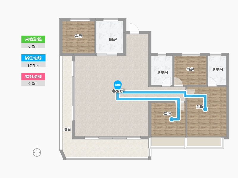 浙江省-嘉兴市-金茂上海之窗-128.68-户型库-动静线