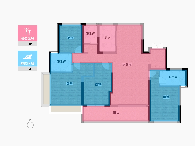 浙江省-嘉兴市-鸿翔天誉府-123.60-户型库-动静分区