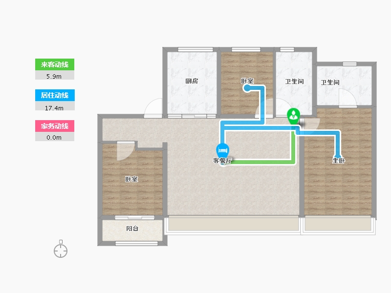 河北省-衡水市-天正·山河玺院-122.40-户型库-动静线