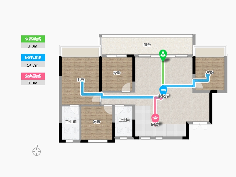 四川省-成都市-信智东岸-106.51-户型库-动静线