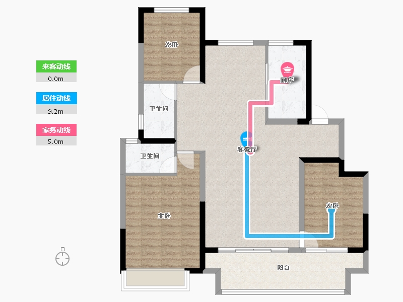 河南省-安阳市-嘉洲城天和府-106.77-户型库-动静线