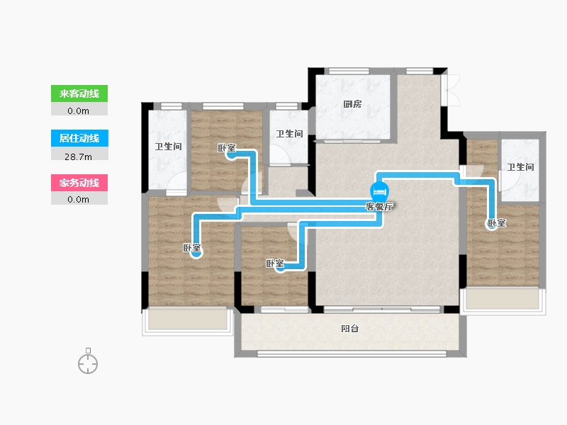 浙江省-杭州市-望斓翠印府-111.12-户型库-动静线