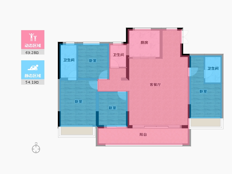 浙江省-杭州市-望斓翠印府-111.12-户型库-动静分区