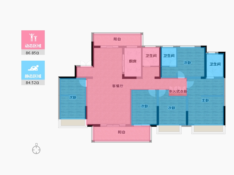 四川省-成都市-高投锦悦府-153.28-户型库-动静分区