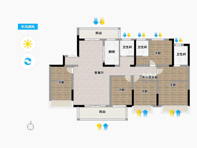 四川省-成都市-高投锦悦府-153.28-户型库-采光通风