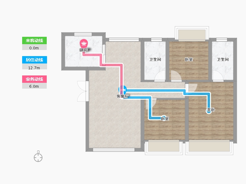 四川省-遂宁市-遂宁金融商业中心-77.12-户型库-动静线