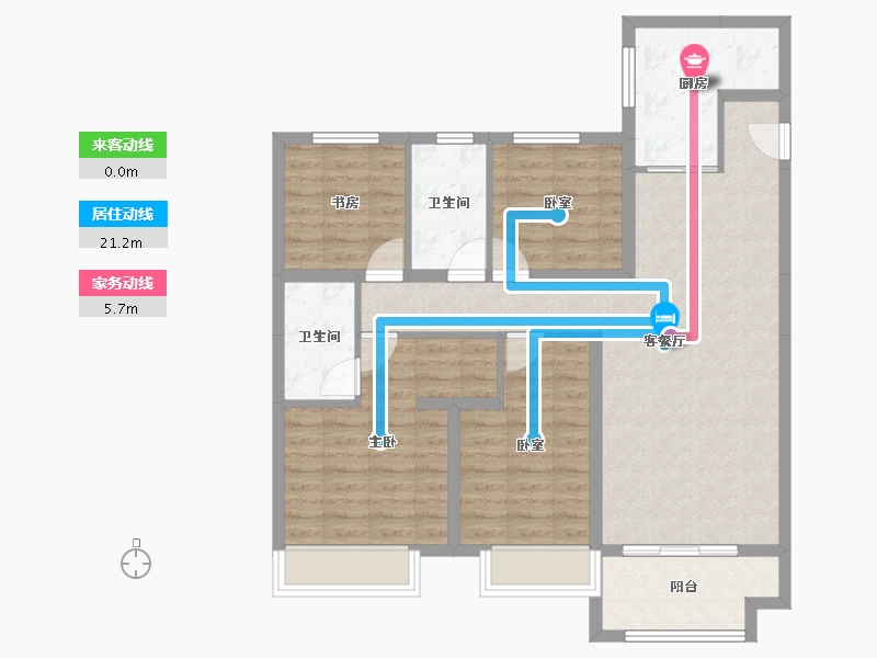 河北省-沧州市-保利拉菲公馆-95.99-户型库-动静线