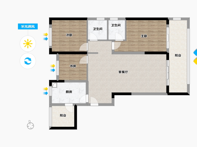 河南省-漯河市-祥龙翰林苑-100.00-户型库-采光通风