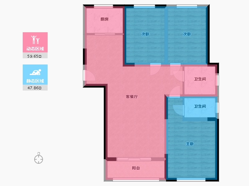 河南省-驻马店市-融安滨江府-103.24-户型库-动静分区