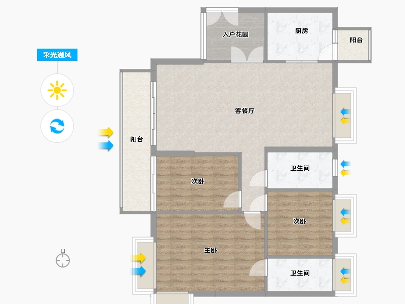 广东省-广州市-悦江上品-102.71-户型库-采光通风