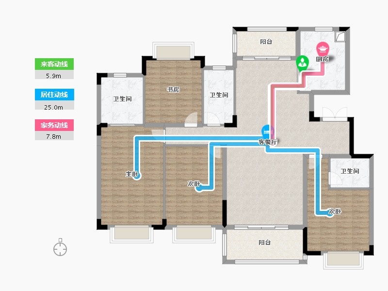 广西壮族自治区-柳州市-兴佳汇景天城-118.40-户型库-动静线