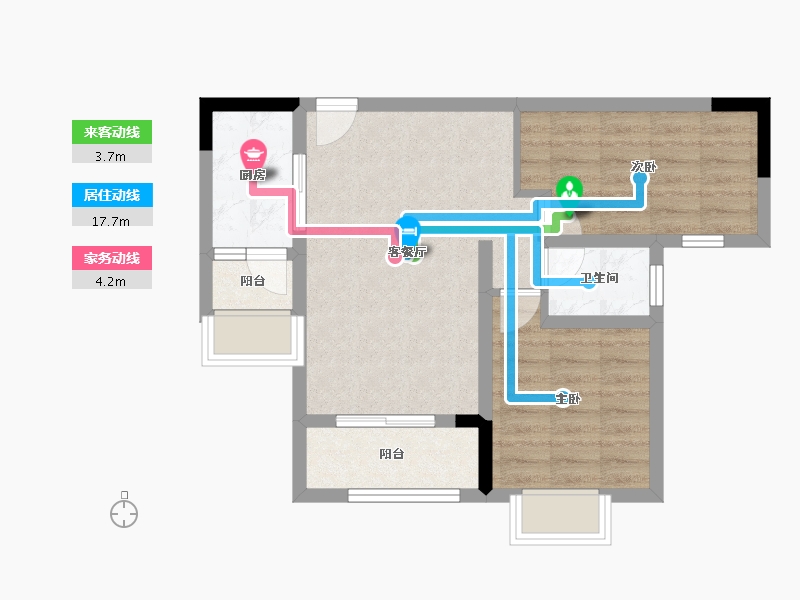 四川省-成都市-川网国际花园-57.20-户型库-动静线