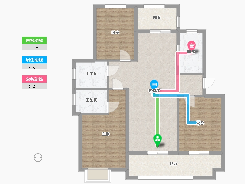 湖北省-随州市-天湖马德里-102.00-户型库-动静线