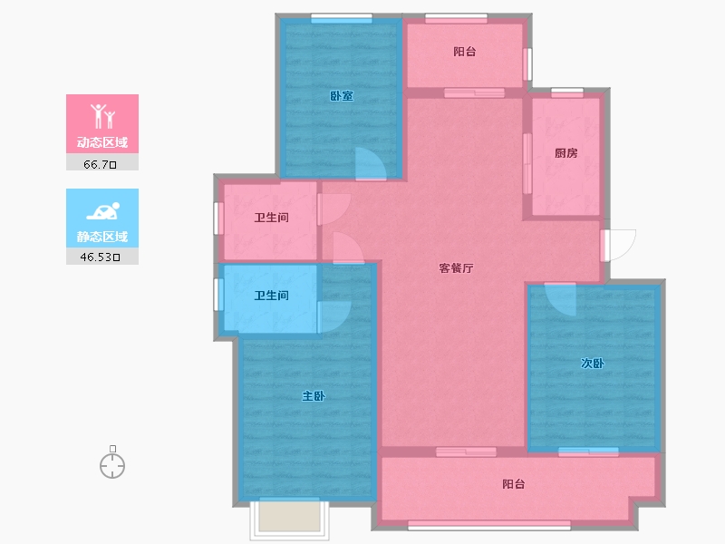 湖北省-随州市-天湖马德里-102.00-户型库-动静分区