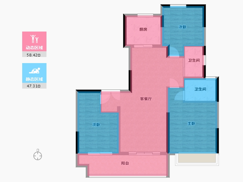 河南省-郑州市-春天里五期-95.00-户型库-动静分区