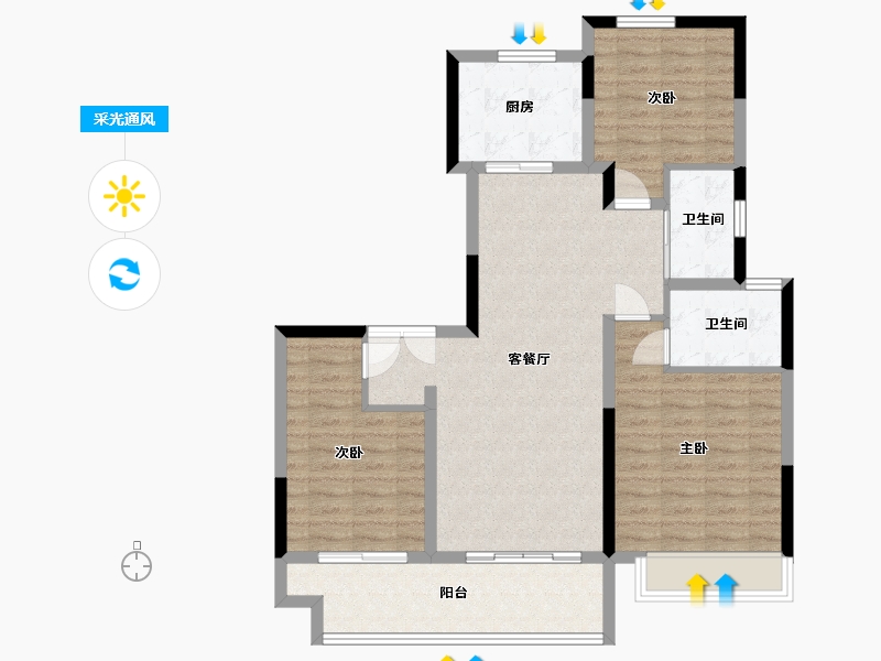 河南省-郑州市-春天里五期-95.00-户型库-采光通风