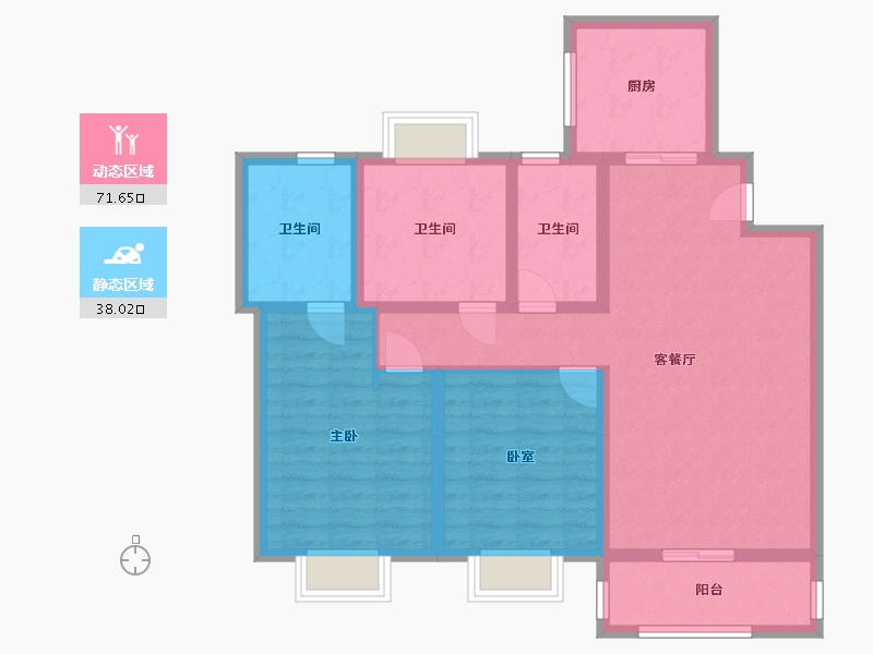 江苏省-宿迁市-康辉牡丹园-97.46-户型库-动静分区