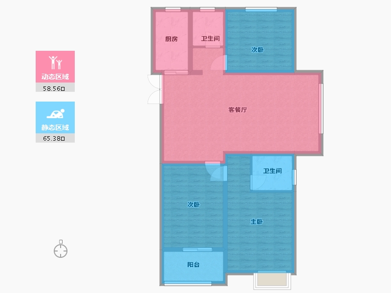 山东省-菏泽市-舜都新城-112.00-户型库-动静分区