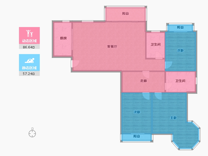 上海-上海市-歌林春天-128.00-户型库-动静分区