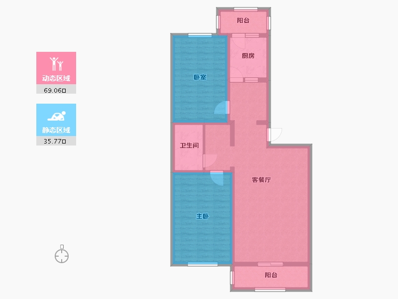 北京-北京市-天通苑东一区-93.51-户型库-动静分区