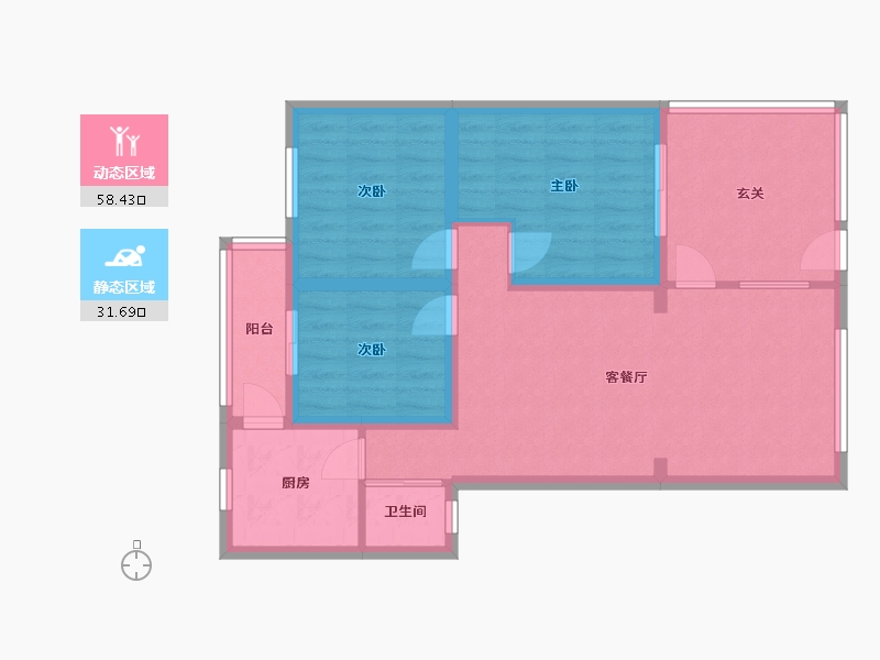 广东省-广州市-广氮新村-95.00-户型库-动静分区