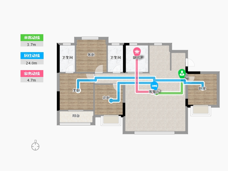 浙江省-宁波市-宁波建发璞云-102.31-户型库-动静线