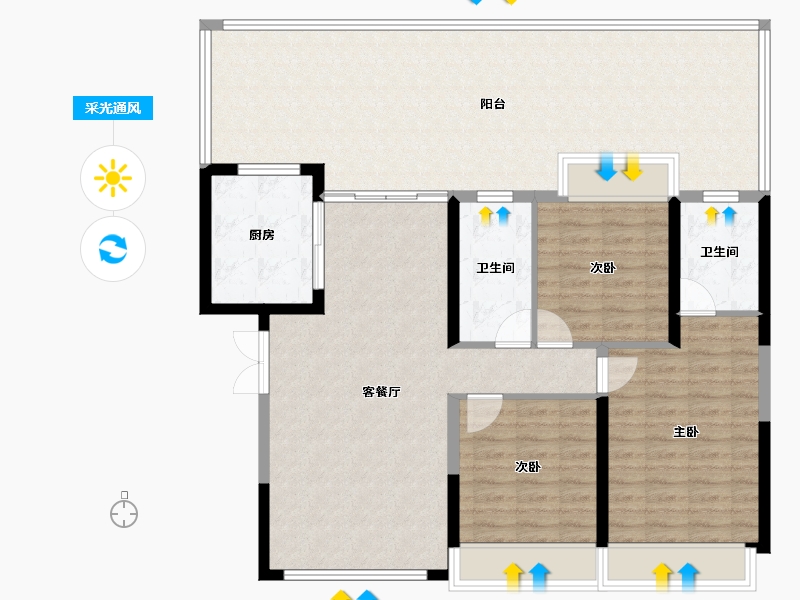 四川省-遂宁市-遂宁金融商业中心-126.88-户型库-采光通风