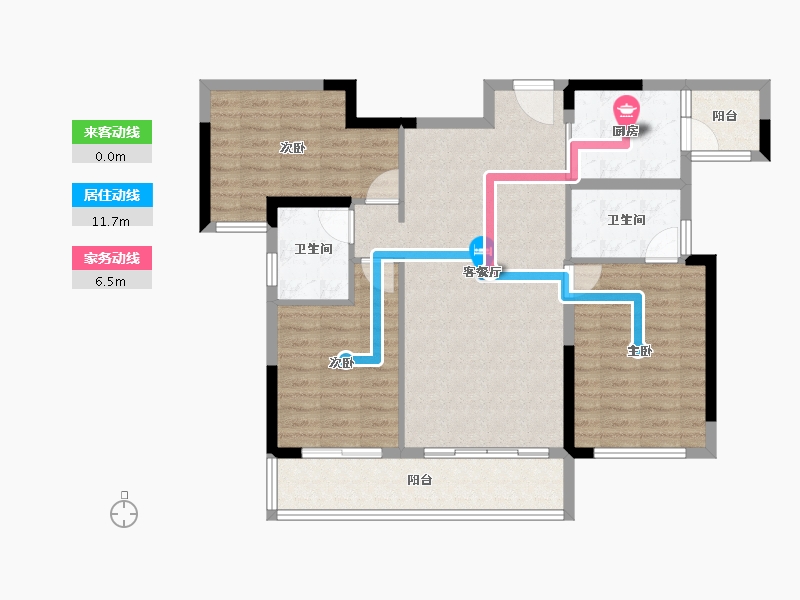 四川省-成都市-中铁卓著-95.82-户型库-动静线