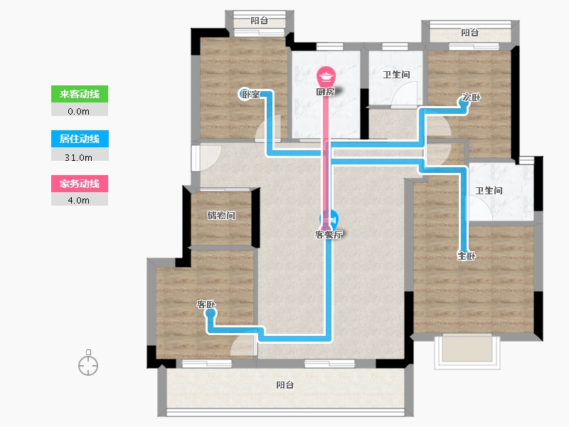 浙江省-杭州市-建发·云熙-97.61-户型库-动静线