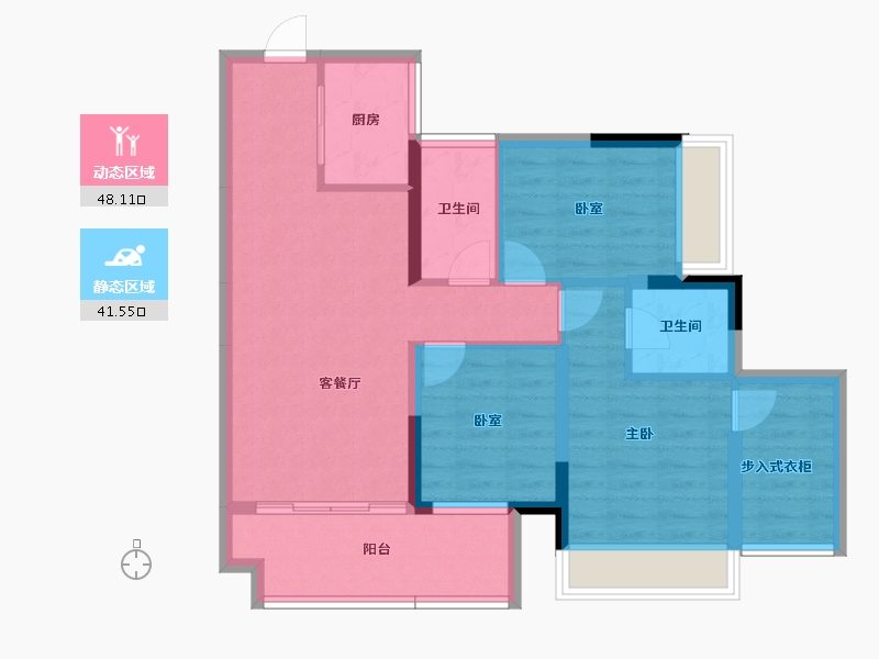 广西壮族自治区-南宁市-万丰江境-79.56-户型库-动静分区