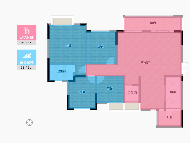 四川省-成都市-川网国际花园-114.85-户型库-动静分区