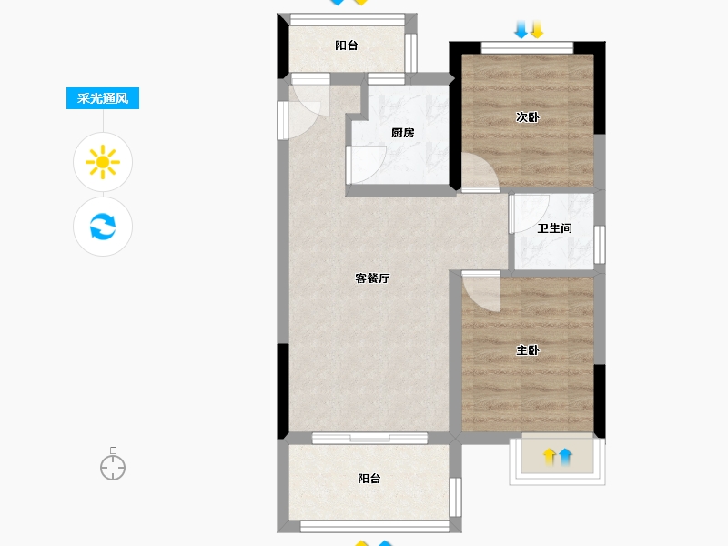 四川省-成都市-高投锦悦府-52.79-户型库-采光通风