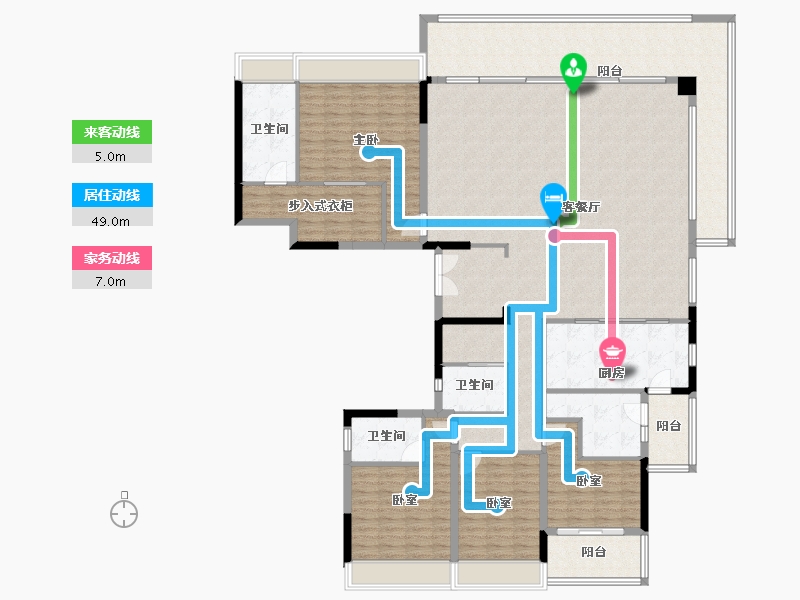 湖南省-郴州市-秀水怡城-222.27-户型库-动静线