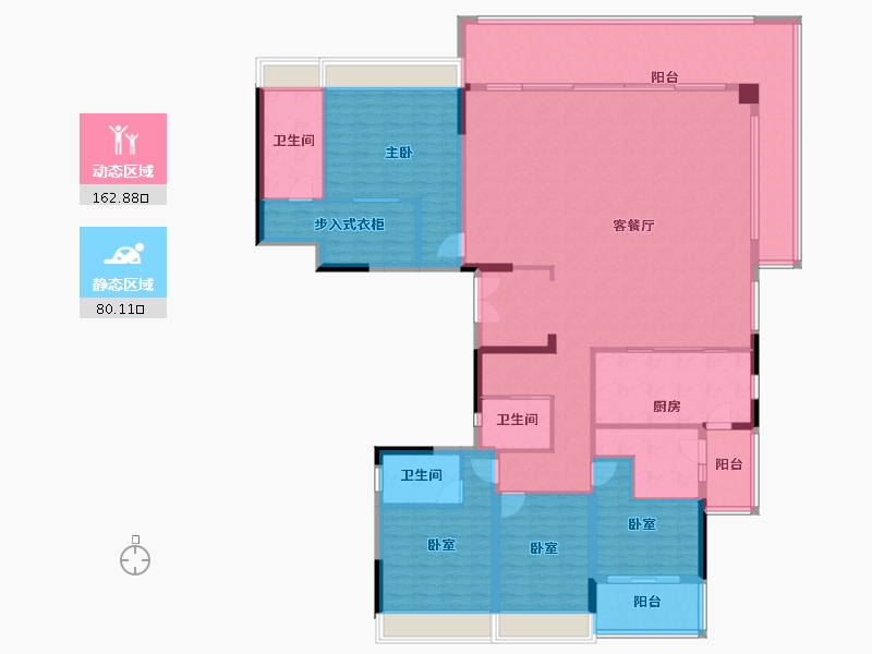 湖南省-郴州市-秀水怡城-222.27-户型库-动静分区