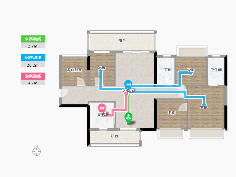 广西壮族自治区-南宁市-万丰江境-104.74-户型库-动静线