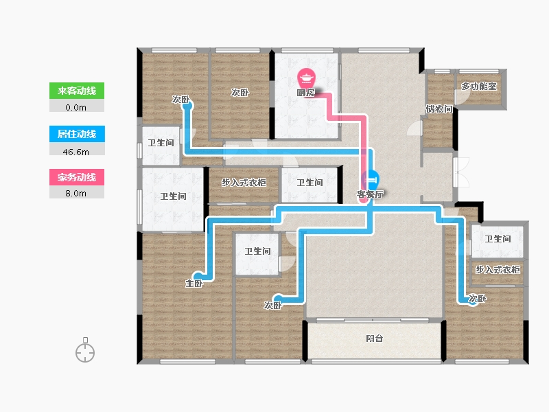 浙江省-杭州市-潮映华岸府-257.81-户型库-动静线