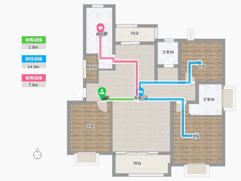 河南省-驻马店市-四季花城-112.69-户型库-动静线