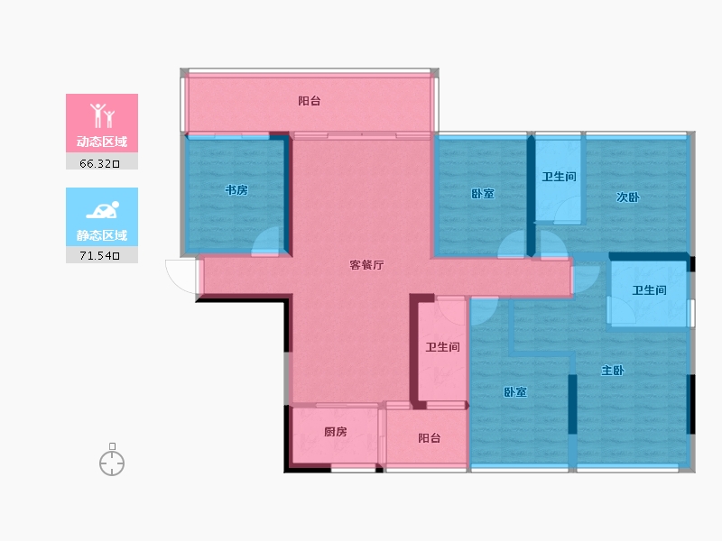 广西壮族自治区-河池市-豪门幸福里-123.55-户型库-动静分区