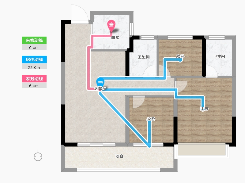 江苏省-淮安市-清河印-88.48-户型库-动静线