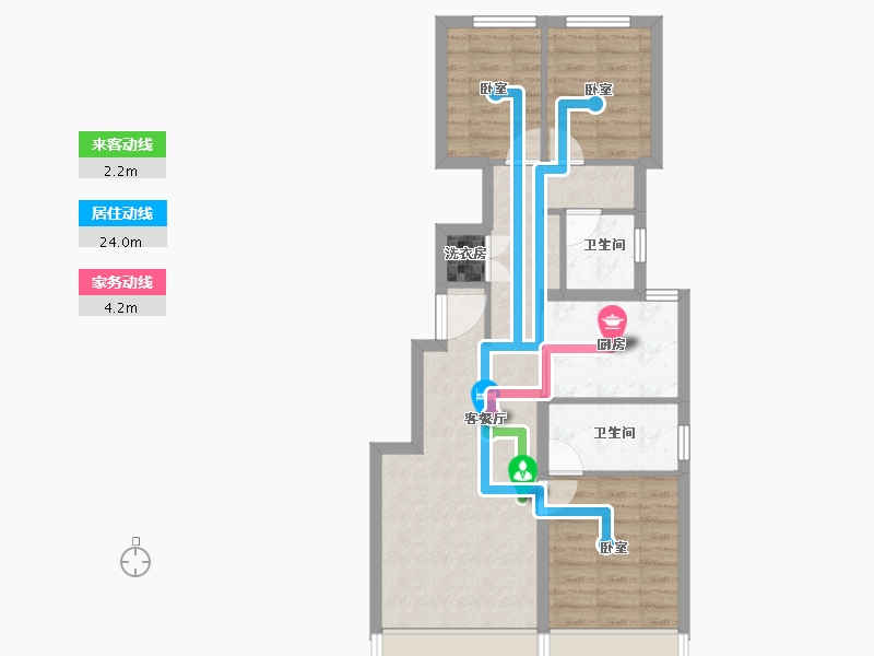 北京-北京市-越秀·天玥-69.15-户型库-动静线