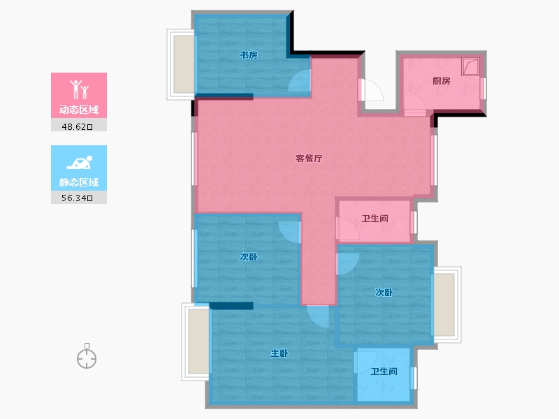 江西省-赣州市-状元府-104.73-户型库-动静分区