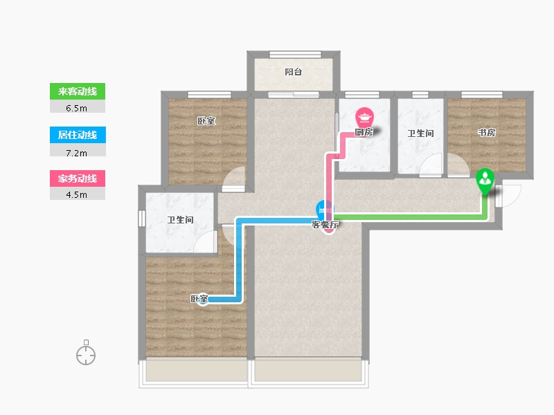 甘肃省-兰州市-保利领秀山-88.12-户型库-动静线