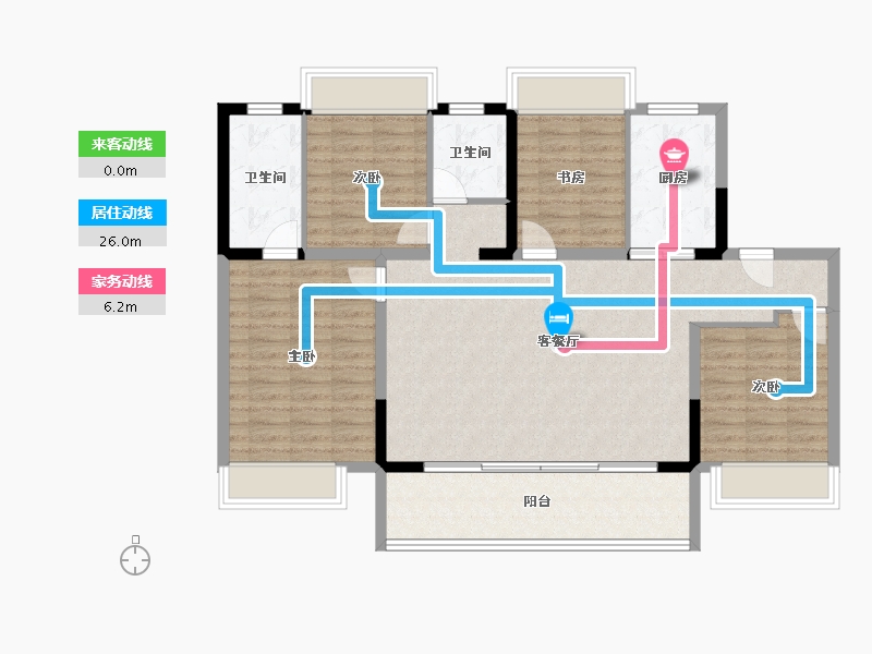 江苏省-苏州市-中国铁建·花语天辰-108.06-户型库-动静线