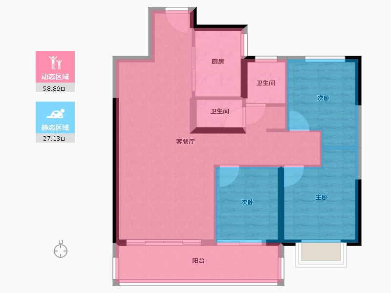 山东省-菏泽市-金府大院-77.28-户型库-动静分区