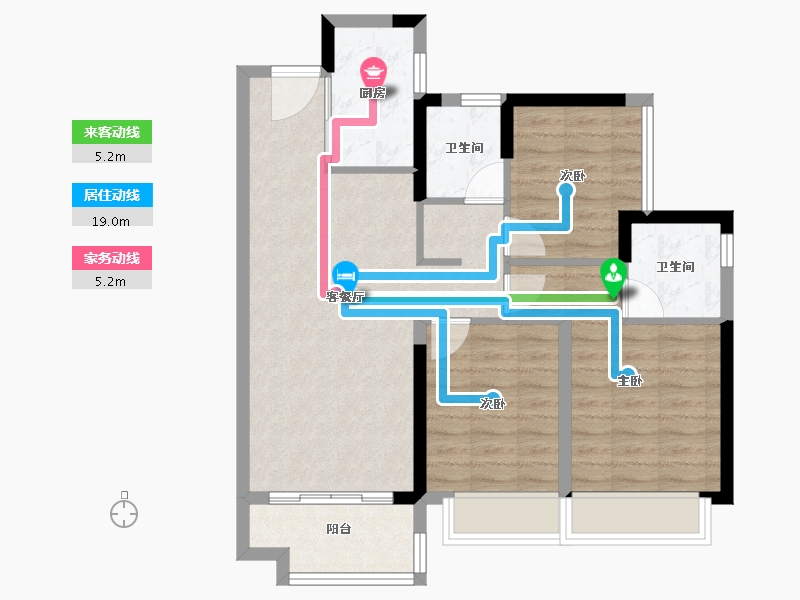 广东省-东莞市-保利阅江台-75.99-户型库-动静线