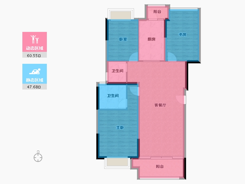 四川省-成都市-蜀道牧山溪岸-97.86-户型库-动静分区