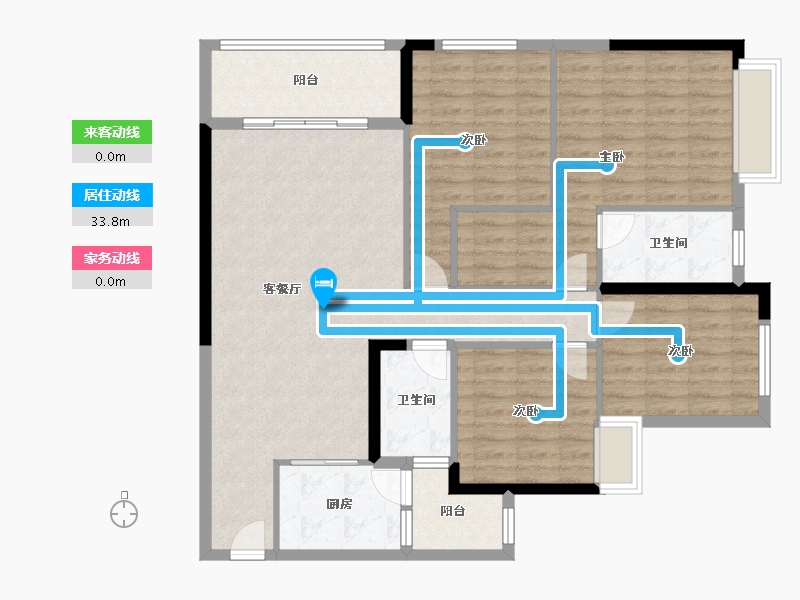 贵州省-黔南布依族苗族自治州-时代广场-113.50-户型库-动静线