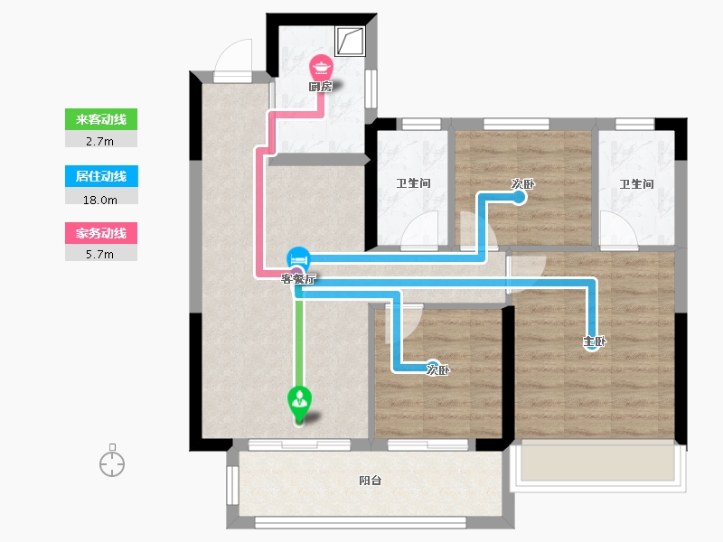 浙江省-丽水市-志城铂金时代家园-71.12-户型库-动静线