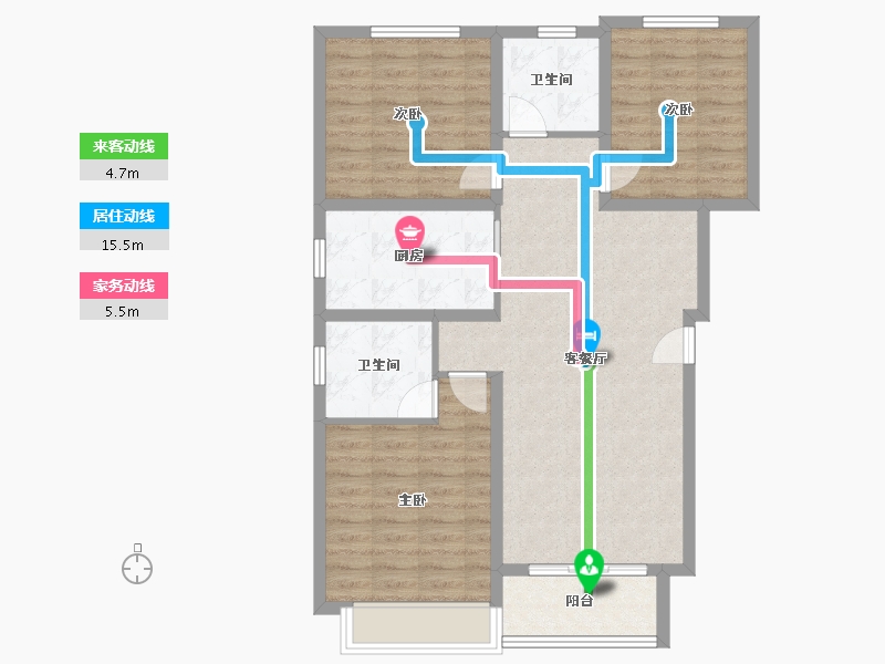 河北省-邯郸市-富康新城-101.00-户型库-动静线